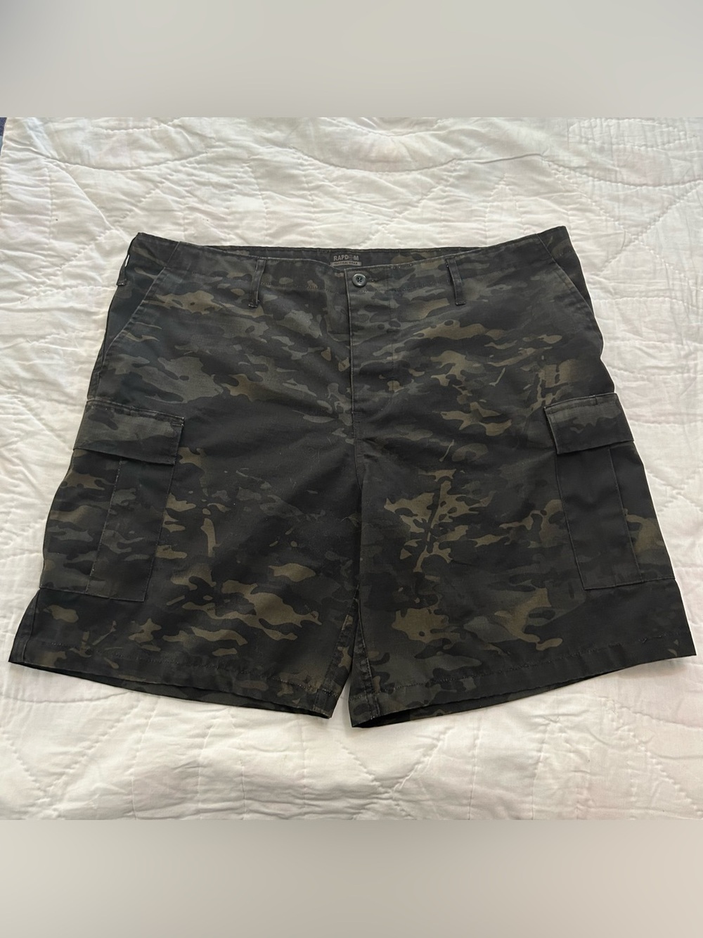 RapDom Ripstop Camo Cargo Shorts Men’s 44 Heavy Duty Workwear Outdoor Rugged